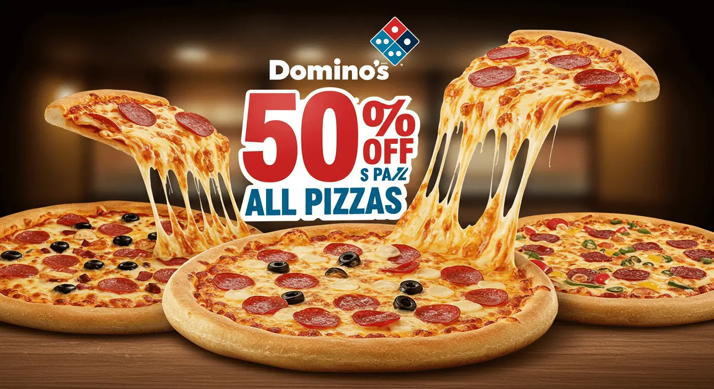 Image_fx-_11_ (1) Domino's - 50% Off All Pizzas Online